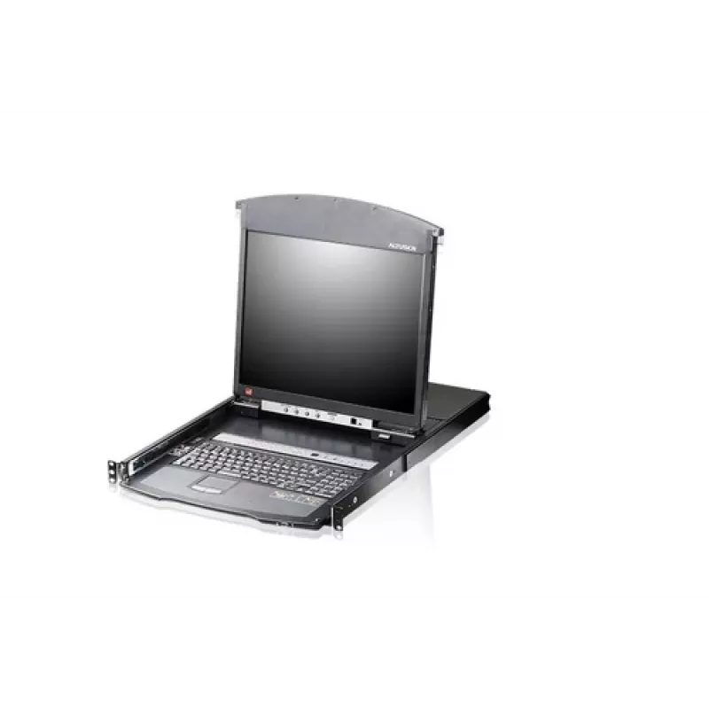 Comutador KVM IP LCD ATEN KL1508AiM F 17 polegadas - consola rackmount de 8 portas com acesso remoto