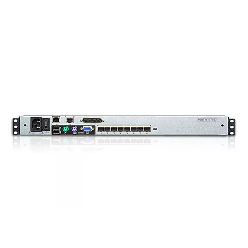 Comutador KVM IP LCD ATEN KL1508AiM F 17 polegadas - consola rackmount de 8 portas com acesso remoto