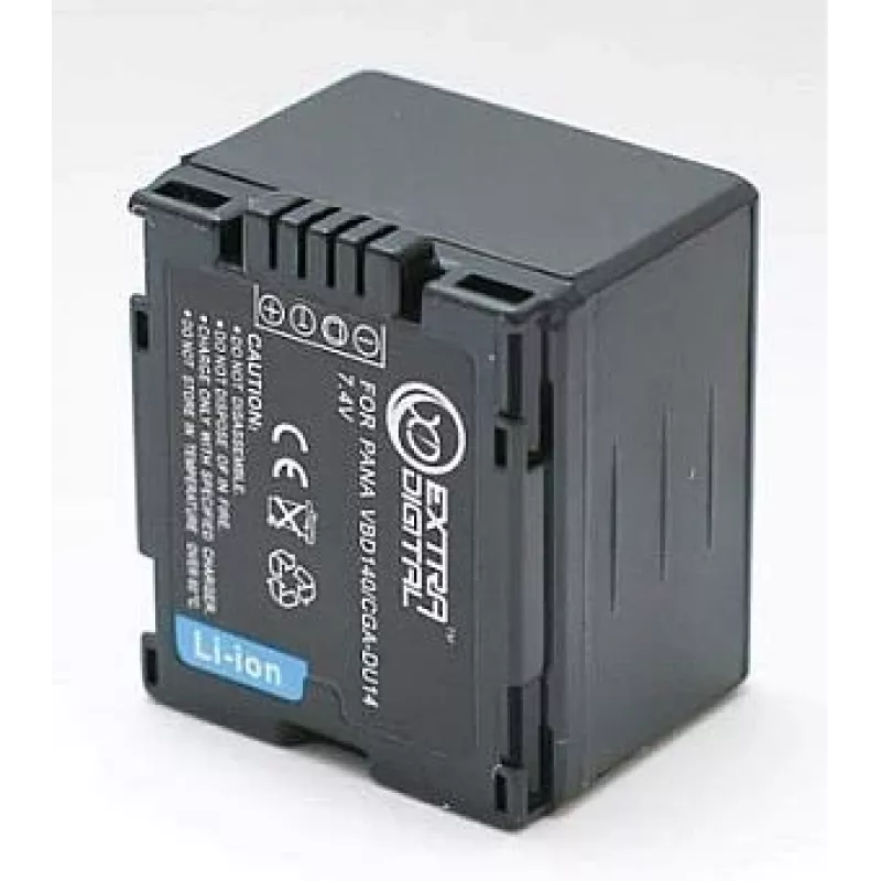 EXTRA DIGITAL Bateria de substituição Panasonic CGA-DU14 7,2V 1360mAh Li-ion para câmaras de vídeo da série D