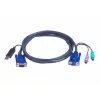 ATEN Cabo KVM inteligente 2L-5502UP - Cabo combinado de teclado, vídeo, rato (KVM)