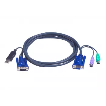 ATEN Cabo KVM inteligente 2L-5502UP - Cabo combinado de teclado, vídeo, rato (KVM)