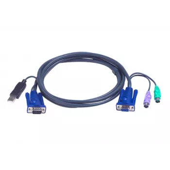 ATEN Cabo KVM inteligente 2L-5502UP - Cabo combinado de teclado, vídeo, rato (KVM)