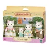 EPOCH Sylvanian Families família de gatos Milk - 4 figuras colecionáveis (pai Cyrus, mãe Stella, filho Freddie, filha Millie) para crianças a partir dos 3 anos