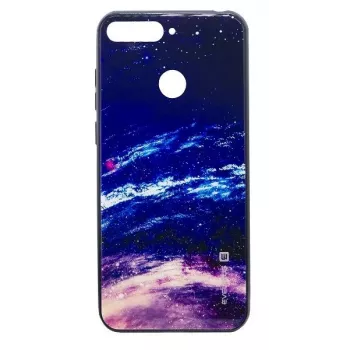 Capa de vidro temperado para a parte traseira Evelatus Samsung Galaxy A7 (2018) - Starry Night