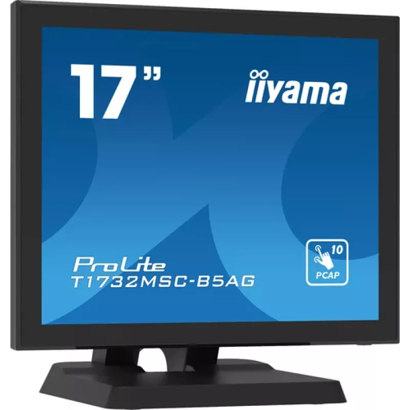 Iiyama ProLite T1732MSC-B5AG Monitor LED tátil 17 polegadas - 5:4 SXGA, capacitivo projetado, multitoque de 10 pontos, HDMI/DVI/VGA, USB, altifalantes, Preto