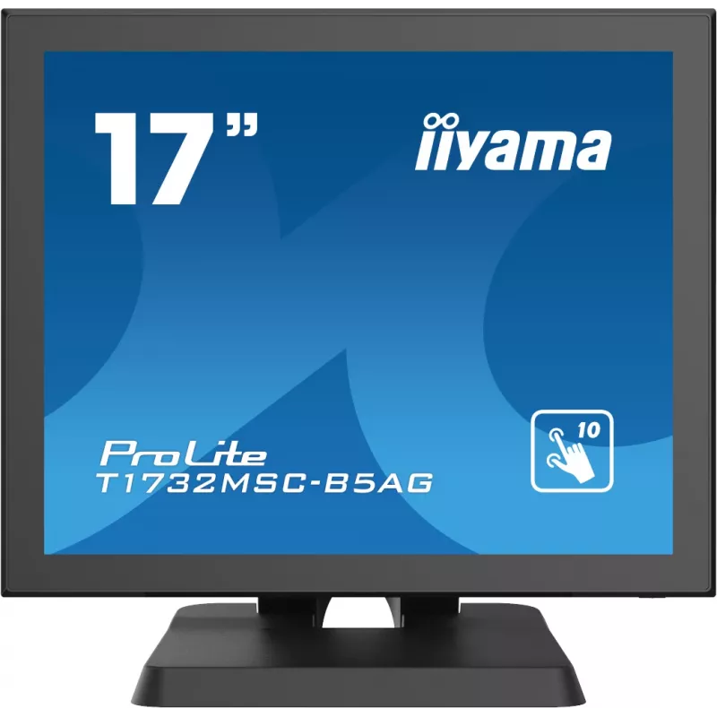 Iiyama ProLite T1732MSC-B5AG Monitor LED tátil 17 polegadas - 5:4 SXGA, capacitivo projetado, multitoque de 10 pontos, HDMI/DVI/VGA, USB, altifalantes, Preto