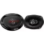 JVC CS-DR6932 altifalantes coaxiais de 3 vias 6x9 polegadas para automóvel, 500W pico, 70W RMS, woofer de carbono-mica, tweeter PEI, 4 Ohm