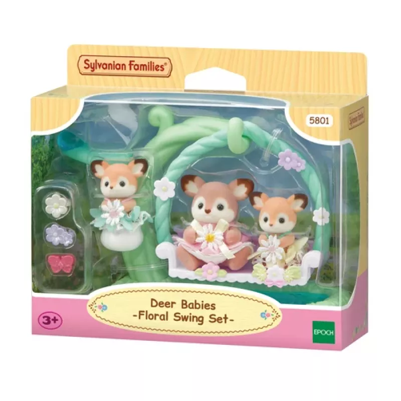 Sylvanian Families Conjunto de Brincar Corça Bebé com Baloiço de Flores