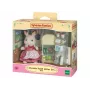 Conjunto de cozinha Epoch Sylvanian Families mãe coelho de chocolate