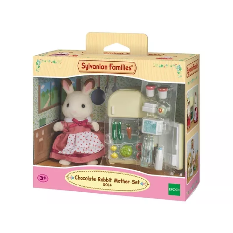Conjunto de cozinha Epoch Sylvanian Families mãe coelho de chocolate