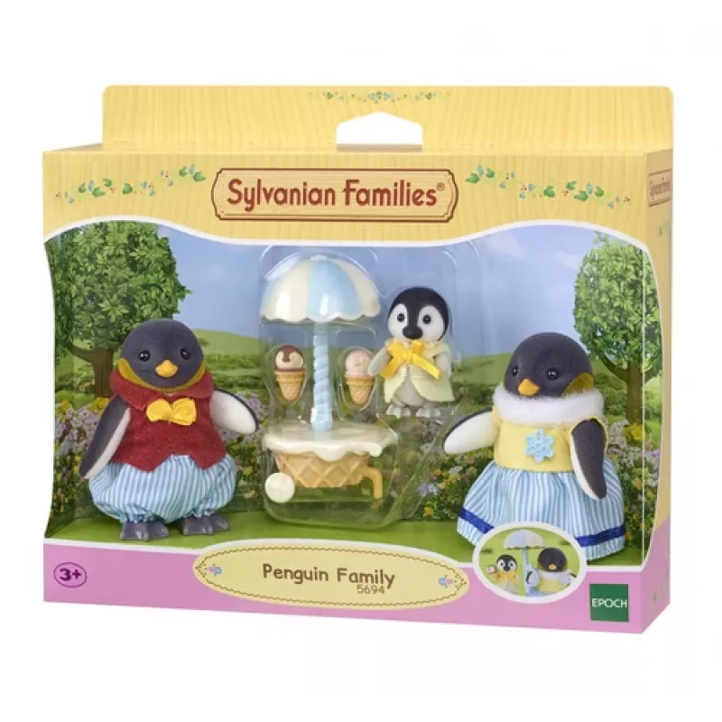 Conjunto de figuras Sylvanian Families família de pinguins