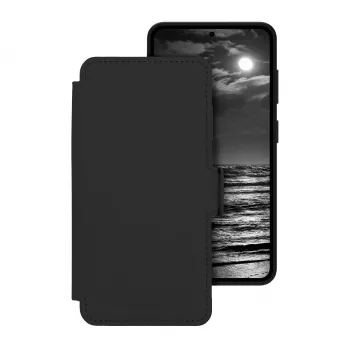 Capa flip dbramante1928 Lynge ICON para Samsung Galaxy S26 – compatível com MagSafe, couro plena flor, meia-noite