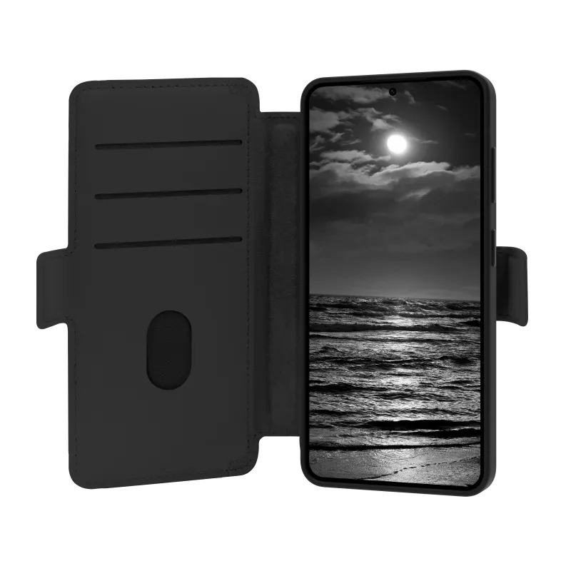 Capa flip dbramante1928 Lynge ICON para Samsung Galaxy S26 – compatível com MagSafe, couro plena flor, meia-noite