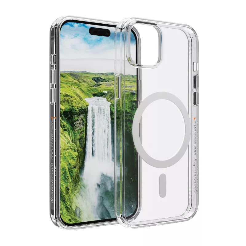 dbramante1928 Iceland Ultra D3O capa traseira MagSafe para Apple iPhone 15 Plus, transparente