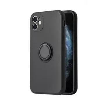 iLike Apple iPhone 13 Pro Max capa de silicone com anel preta
