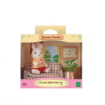 Sylvanian Families coelho de chocolate pai conjunto sala de estar