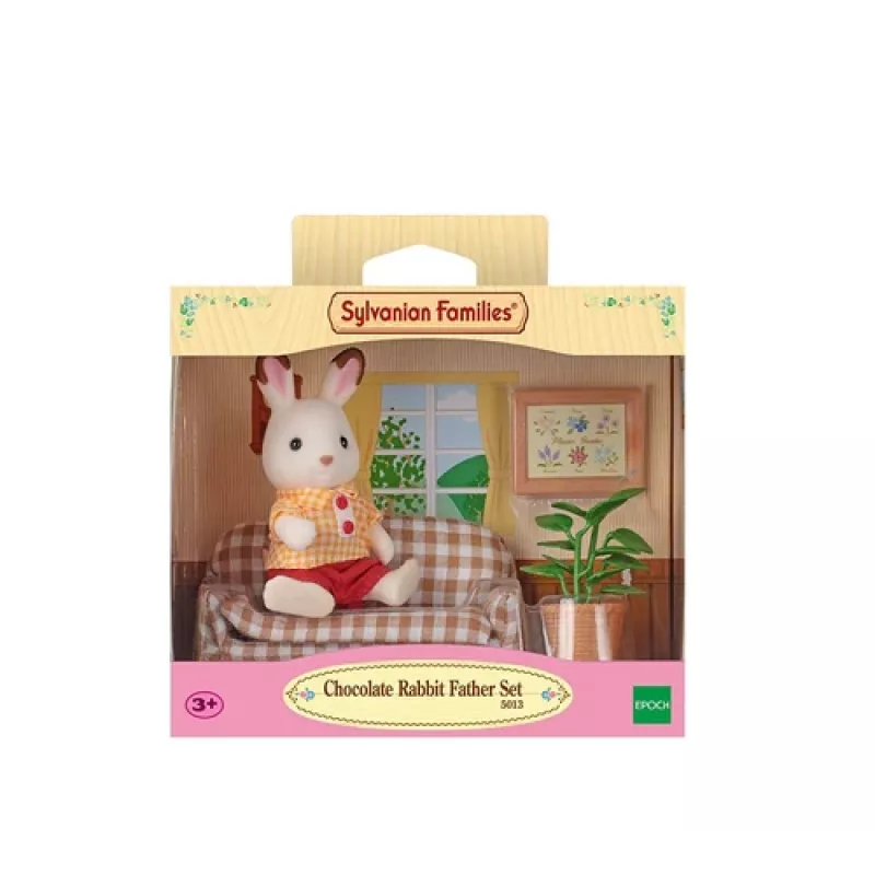Sylvanian Families coelho de chocolate pai conjunto sala de estar