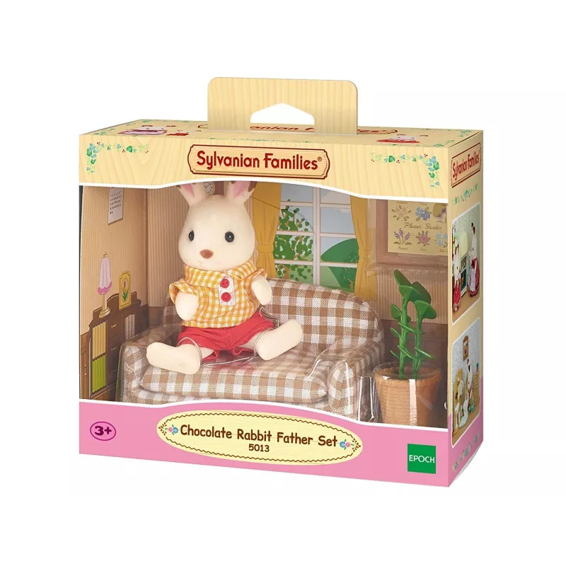 Sylvanian Families coelho de chocolate pai conjunto sala de estar