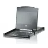 ATEN CL6708MW comutador KVM LCD DVI de 8 portas, 17,3 polegadas Full HD, 1U, teclado italiano, preto