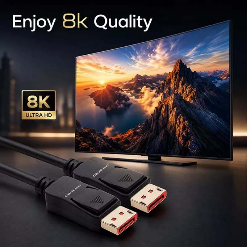 QOLTEC Cabo DisplayPort M/M v2.1 54G 0,5 m