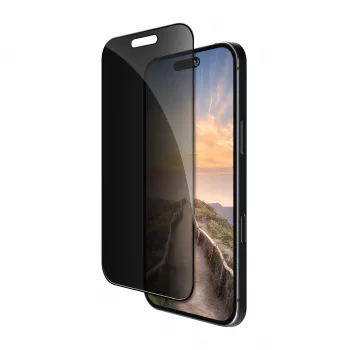 dbramante1928 protetor de ecrã Privacy para Apple iPhone 17 Pro Max - vidro temperado, dureza 9H, moldura preta