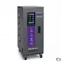Estabilizador de tensão trifásico Qoltec AVR MULTIPROTECTION 10kVA ±3% servomotor 3F LCD Expert Line