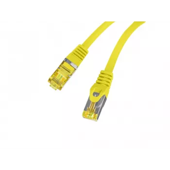 Cabo de patch de cobre LANBERG Cat.6A S/FTP LSZH 20m amarelo testado Fluke