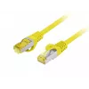 Cabo de patch de cobre LANBERG Cat.6A S/FTP LSZH 20m amarelo testado Fluke