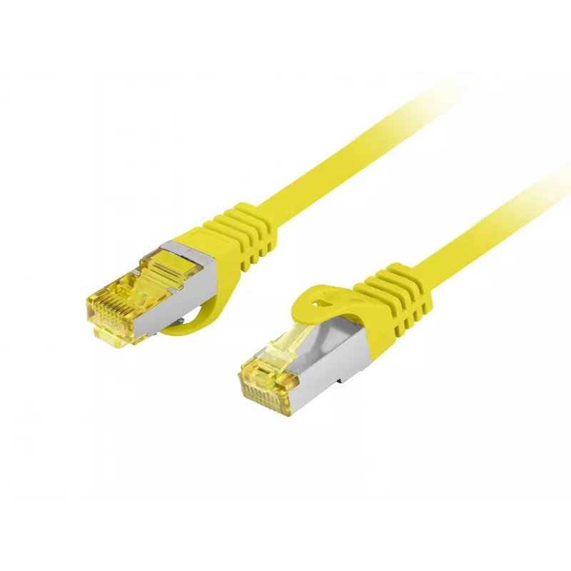 Cabo de patch de cobre LANBERG Cat.6A S/FTP LSZH 20m amarelo testado Fluke