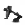 Suporte de automóvel HAMMER Extreme Universal para smartphone, para para-brisas e painel, com ventosa forte, rotação 360°, clipe ajustável, preto