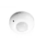 MACLEAN MCE19 Detetor de movimento PIR de teto – cobertura 360°, carga de lâmpadas incandescentes 1200 W / carga LED 300 W, tempo e lux ajustáveis, branco