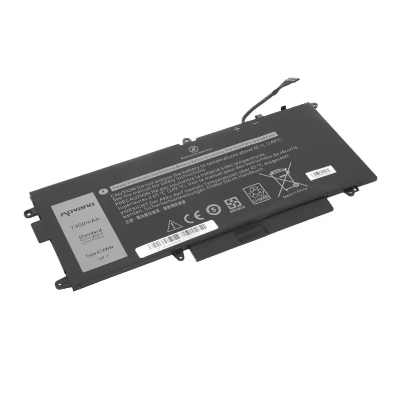Bateria MOVANO K5XWW para Dell Latitude 5289 7390 2-in-1 - 7300 mAh (55 Wh)