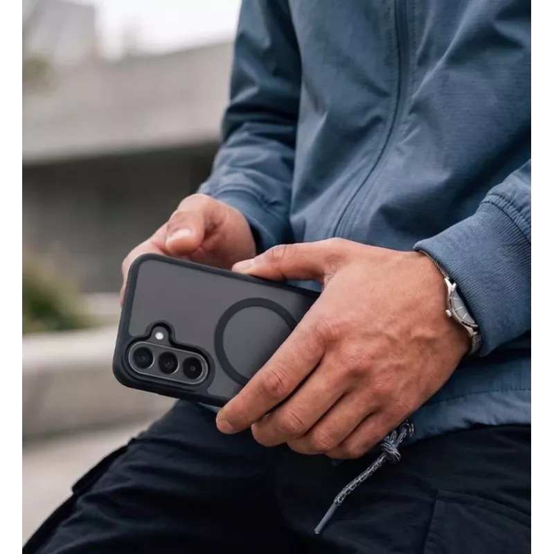 Capa MagSafe mate CRONG para Samsung Galaxy A27 - preta