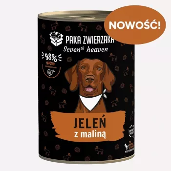 Paka Zwierzaka Seventh Heaven veado com framboesa 400g comida húmida para cães