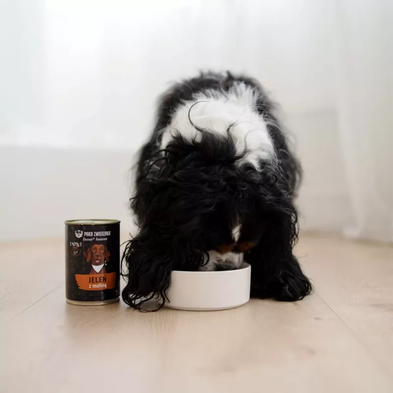 Paka Zwierzaka Seventh Heaven veado com framboesa 400g comida húmida para cães