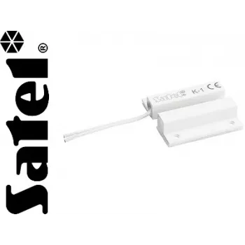 SATEL K-1 Contacto magnético de superfície, branco, NC, entreferro de 20 mm, cabo de 1 m