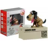LEAN TOYS Cão mealheiro robô come moedas brinquedo cofre castanho - preto