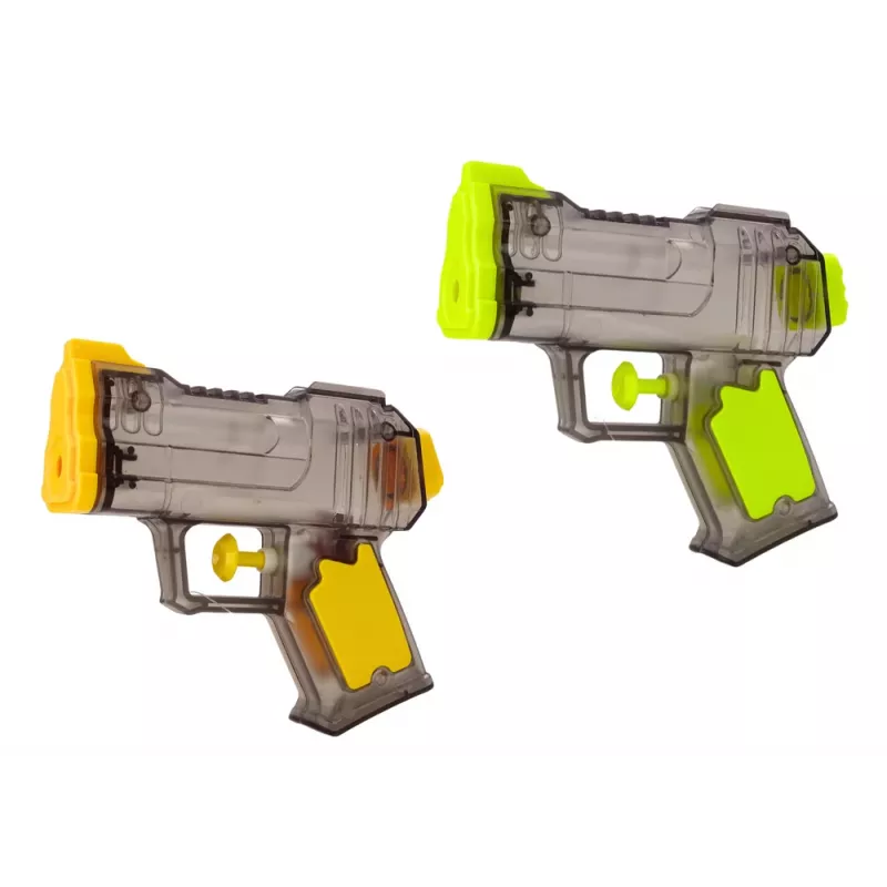 LEAN TOYS Pistola de água pequena transparente amarela laranja