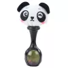 LEAN TOYS Conjunto de chocalhos com bolas macias, motivos de macaco e panda, 2 unidades