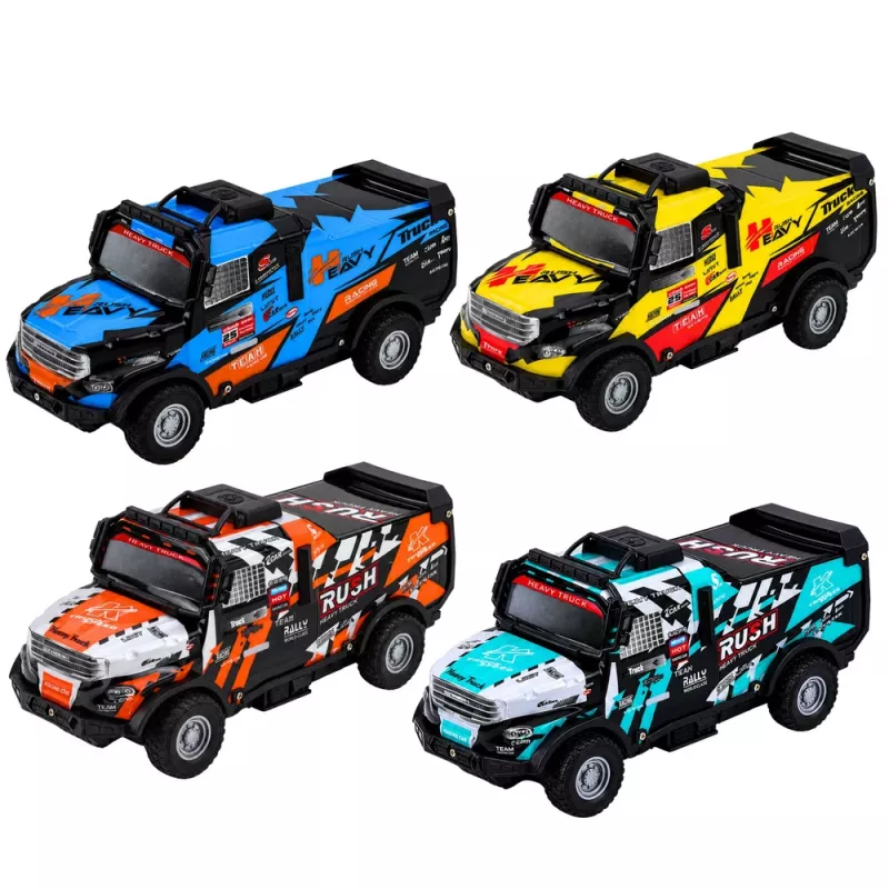 LEAN TOYS Veículo todo-o-terreno com propulsão por fricção, carroçaria iluminada e sons