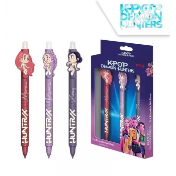 Conjunto de 3 canetas de gel KIDS K-Pop Demon Hunters | 0,7 mm várias cores
