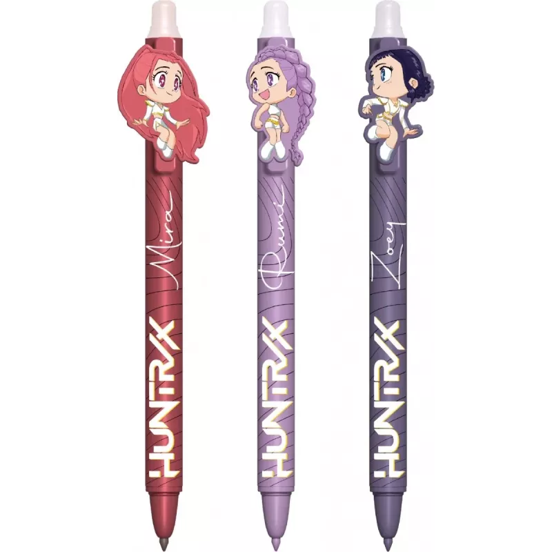 Conjunto de 3 canetas de gel KIDS K-Pop Demon Hunters | 0,7 mm várias cores
