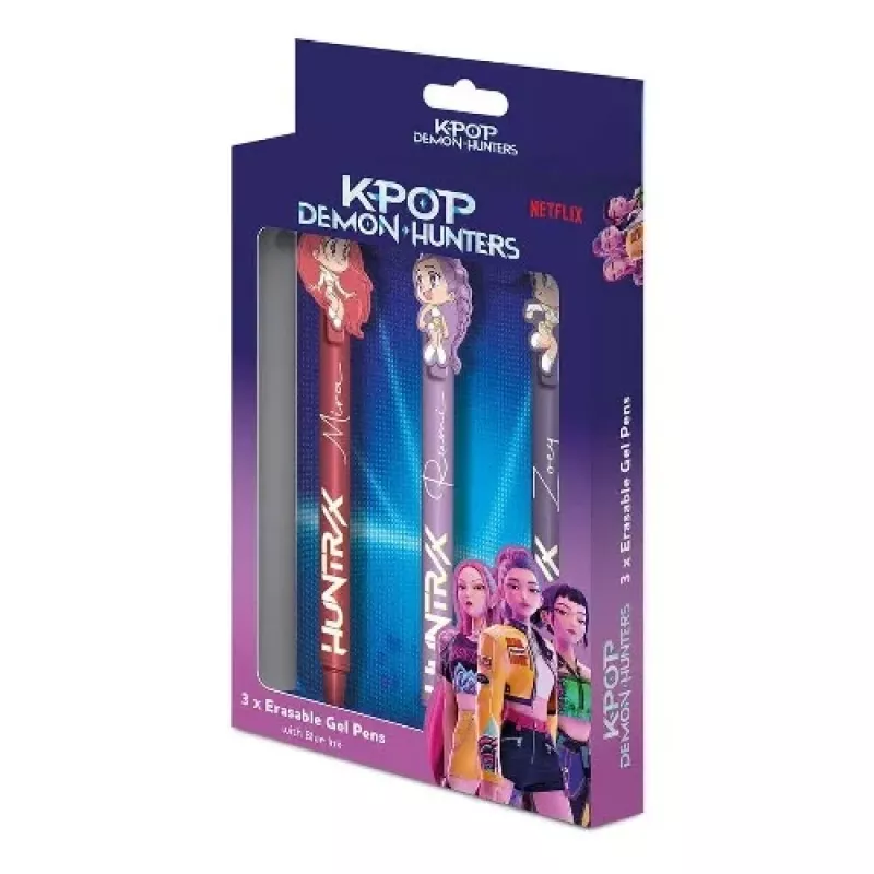 Conjunto de 3 canetas de gel KIDS K-Pop Demon Hunters | 0,7 mm várias cores