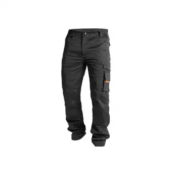 ACTIFLEX CALÇAS 58 - Calças de trabalho elásticas 4 direções com reforços CORDURA®, sistema KneeGuard™, preto, tamanho 58