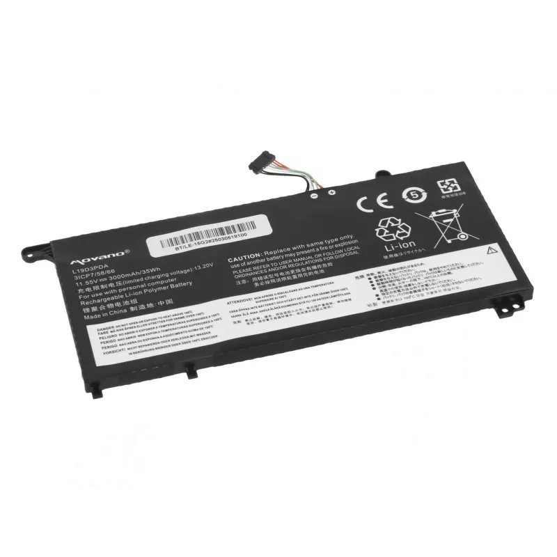 MOVANO Bateria L19M3PDA para Lenovo ThinkBook 14 15 G2 G3 G4 G5 IAP ITL ACL ABA - 3000 mAh (35 Wh)
