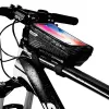 WILDMAN Bike Holder Case M E2 1L preto - bolsa de guiador para smartphone, resistente a salpicos, compatível com ecrã tátil, 1L de arrumação