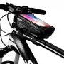 WILDMAN Bike Holder Case M E2 1L preto - bolsa de guiador para smartphone, resistente a salpicos, compatível com ecrã tátil, 1L de arrumação