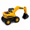 Escavadora de construção LEAN TOYS com balde móvel, luz e som - amarelo, escala 1:32