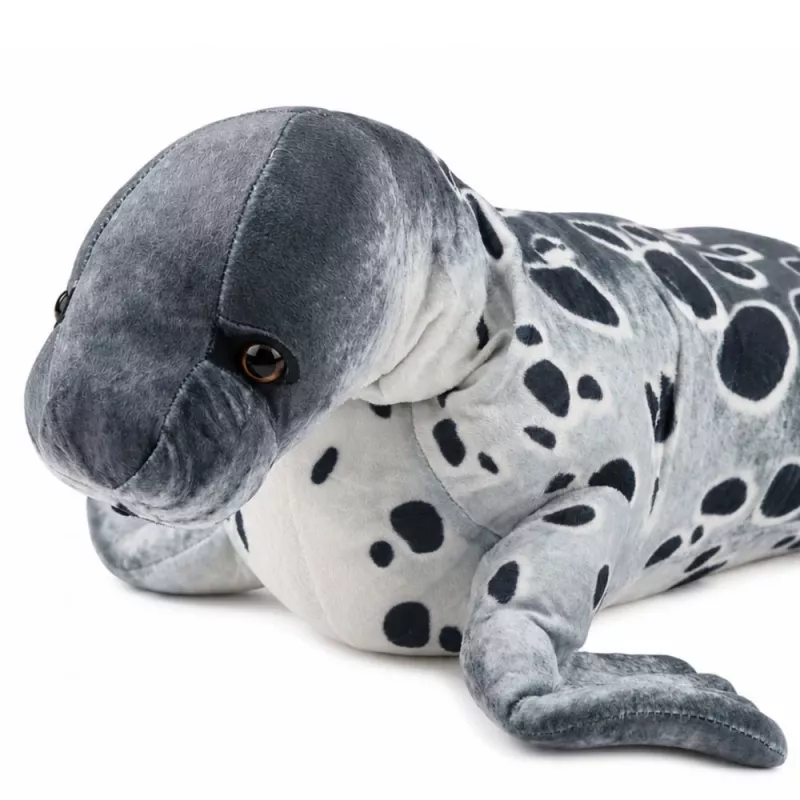 Foca realista de peluche LEAN TOYS peluche, cinzento, 50 cm