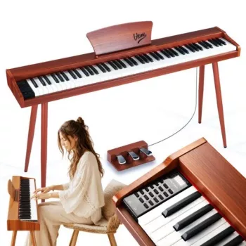 V-TONE BL-130 Consola de piano digital castanha 88 teclas Graded Hammer Action